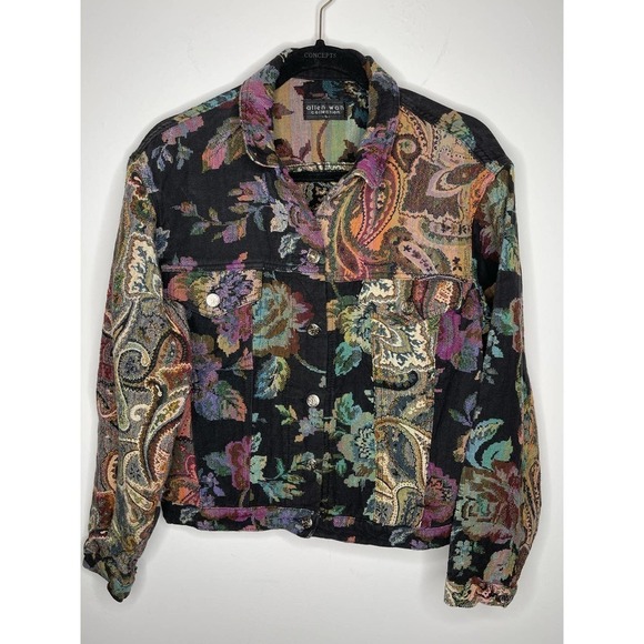 Vintage Allen Wah Multi Pattern Buttoned Jacket - Picture 2 of 7